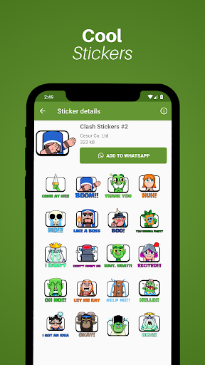 Clash Emote Sticker for WhatsApp - Royale Stickers - Image screenshot of android app