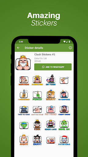 Clash Emote Sticker for WhatsApp - Royale Stickers - Image screenshot of android app
