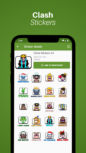 Clash Emote Sticker for WhatsApp - Royale Stickers - Image screenshot of android app