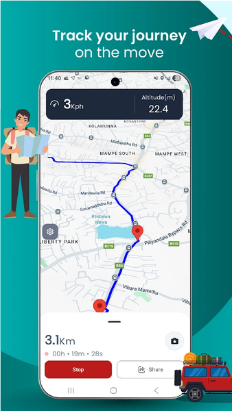 Track My Journey - Travel Log - عکس برنامه موبایلی اندروید