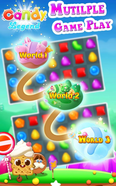 Candy Legend Match Three - Image screenshot of android app
