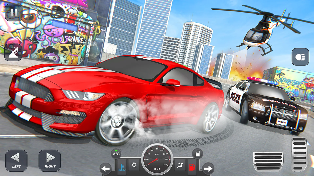 US Cop Duty Police Car Game - Gameplay image of android game