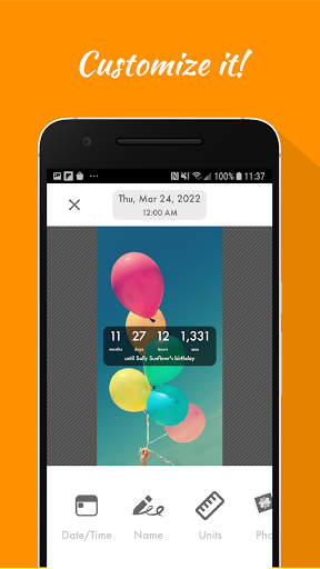 Birthday Countdown Widget - Image screenshot of android app