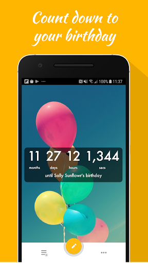 Birthday Countdown Widget - Image screenshot of android app