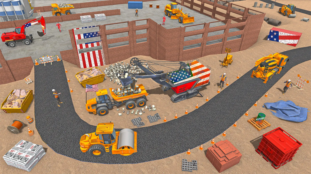 Crane Construction Snow Games - Gameplay image of android game