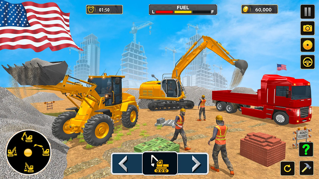 Crane Construction Snow Games - Gameplay image of android game