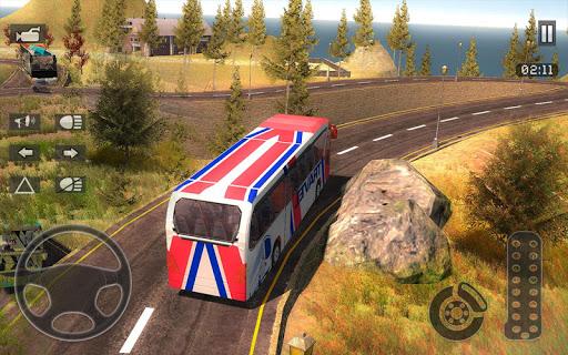 Mountain Driving Sim Bus Games - Gameplay image of android game
