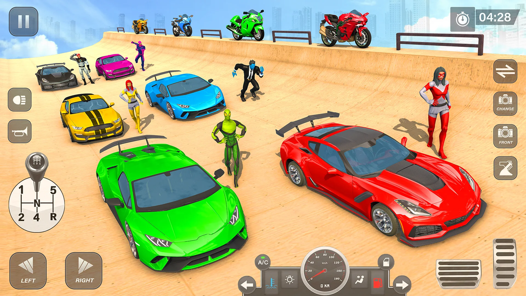 Mega Ramp Superhero Car Game - Gameplay image of android game