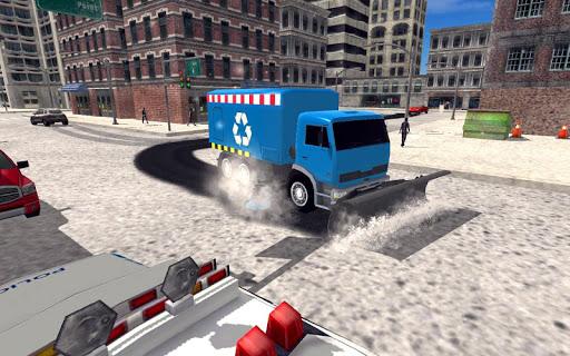 Snow Removal Truck Clean Road - Gameplay image of android game