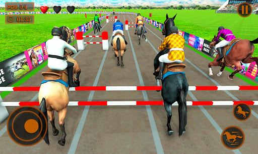 Mounted Horse Racing Games - Gameplay image of android game