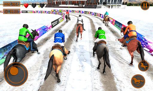 Mounted Horse Racing Games - Gameplay image of android game