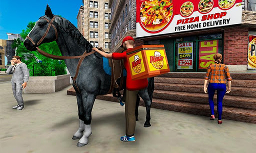 Mounted Horse Riding Pizza - عکس بازی موبایلی اندروید