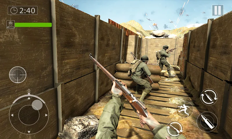 D-Day World War 2 Army Games - Gameplay image of android game