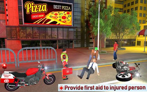 Bike Rescue Driver Ambulance Game - Gameplay image of android game