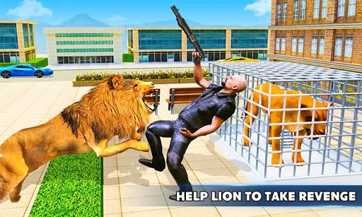 Angry Lion City Attack: Wild Animal Games 2020 - Image screenshot of android app