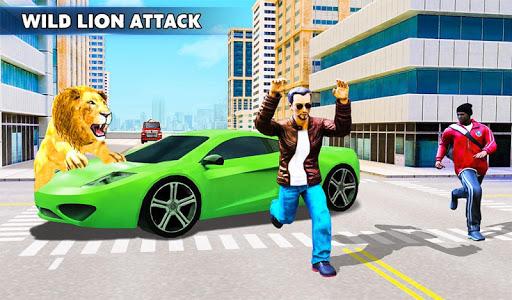 Angry Lion City Attack: Wild Animal Games 2020 - Image screenshot of android app