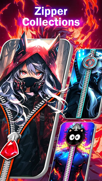 Zipper Lock Screen Wallpaper - عکس برنامه موبایلی اندروید