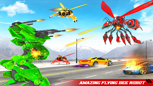 Flying Bee Robot Car Transform - عکس بازی موبایلی اندروید