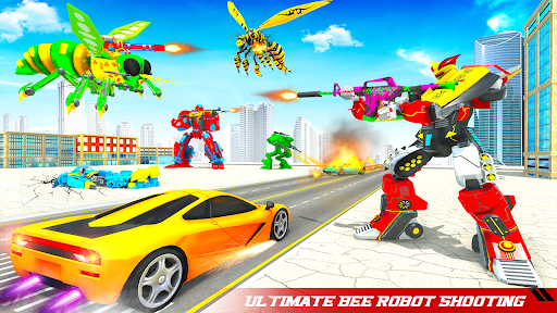 Flying Bee Robot Car Transform - عکس بازی موبایلی اندروید