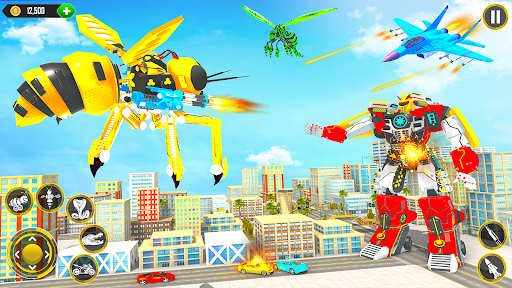 Flying Bee Robot Car Transform - عکس بازی موبایلی اندروید