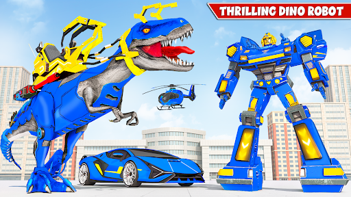 Dino Transform Robot Car Game - Gameplay image of android game
