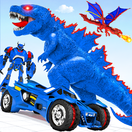 Dino Transform Robot Car Game - Gameplay image of android game