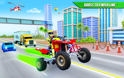 ATV Quad Bike Traffic Racing - Gameplay image of android game