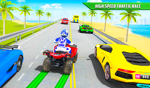 ATV Quad Bike Traffic Racing - Gameplay image of android game