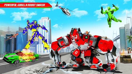 Gorilla Robot Bus Robot Car - عکس بازی موبایلی اندروید