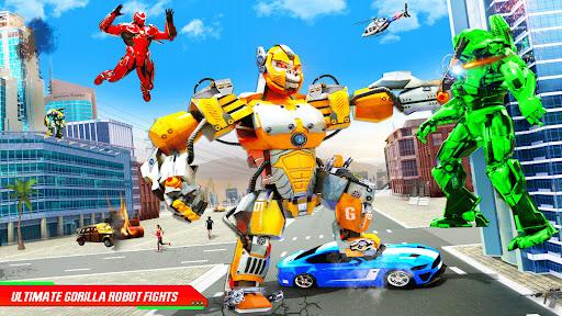 Gorilla Robot Bus Robot Car - عکس بازی موبایلی اندروید