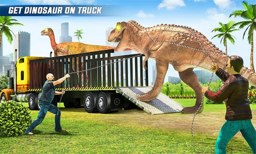 Dino Animal Transporter Truck - Gameplay image of android game