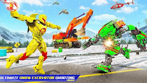 Snow Excavator Robot Car Games - عکس بازی موبایلی اندروید