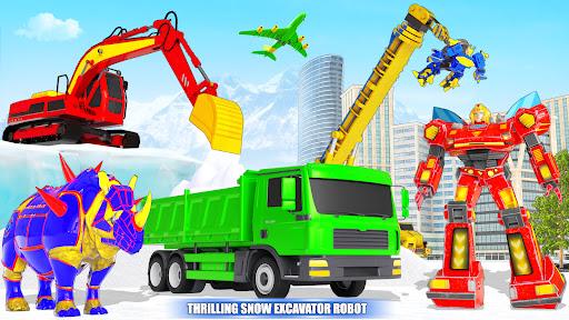 Snow Excavator Robot Car Games - عکس بازی موبایلی اندروید