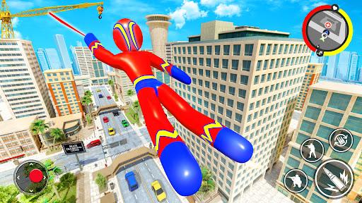 Stickman Rope Superhero Game - Gameplay image of android game