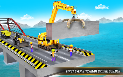 Stickman City Bridge Construction Simulator - Image screenshot of android app