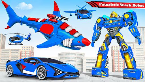 Shark Robot Car Transform Game - عکس بازی موبایلی اندروید
