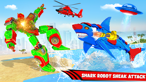Shark Robot Car Transform Game - عکس بازی موبایلی اندروید