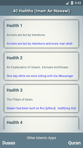 40 hadiths (An-Nawawi) - Image screenshot of android app