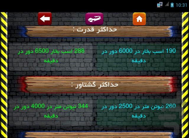 مقایسه خودرو - عکس برنامه موبایلی اندروید