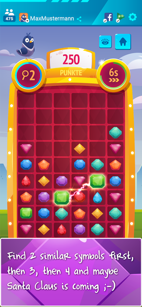 Gems & Chaos - Challenge Games - Gameplay image of android game