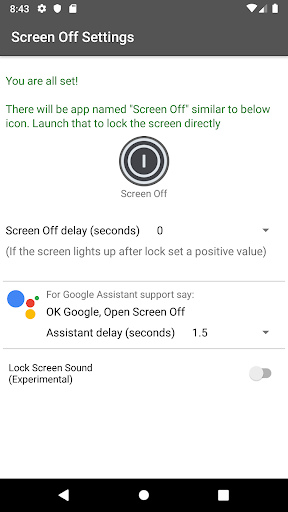 Screen Off - Unlock with fingerprint - Image screenshot of android app