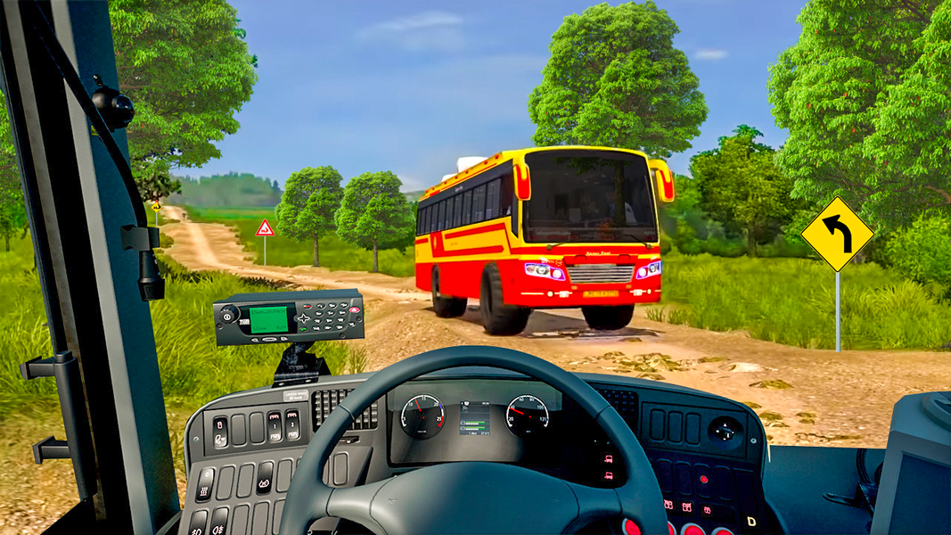 Off road uphill mountain Bus - Gameplay image of android game