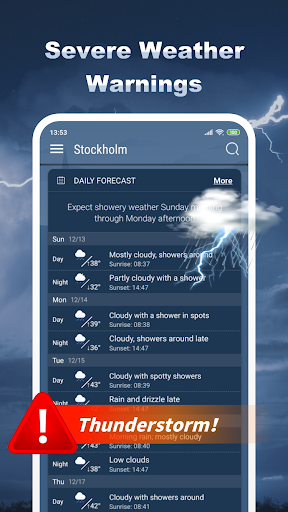 Weather Live - Widgets & Radar - عکس برنامه موبایلی اندروید