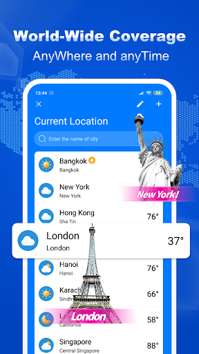Weather Live - Widgets & Radar - عکس برنامه موبایلی اندروید