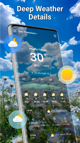 Hi Weather Forecast Pro - عکس برنامه موبایلی اندروید