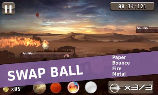 Paper Ball (Free): Roll n Jump - Gameplay image of android game