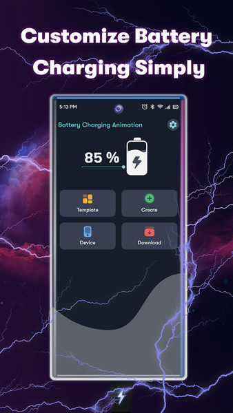 ۳D Battery Charging Animation - عکس برنامه موبایلی اندروید