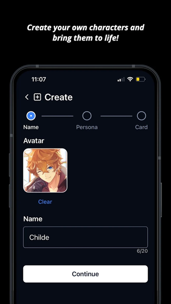 Charstar: AI Character Chat - Image screenshot of android app