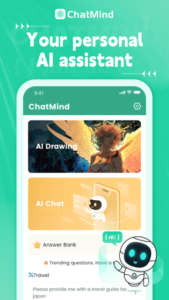 ChatMind-AI Chat Bot Assistant - عکس برنامه موبایلی اندروید