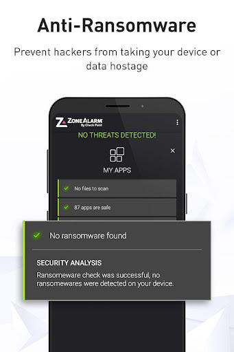 ZoneAlarm Mobile Security - Image screenshot of android app